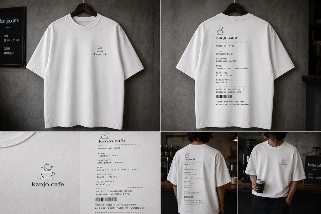 感情カフェ　スタッフTシャツ（White）