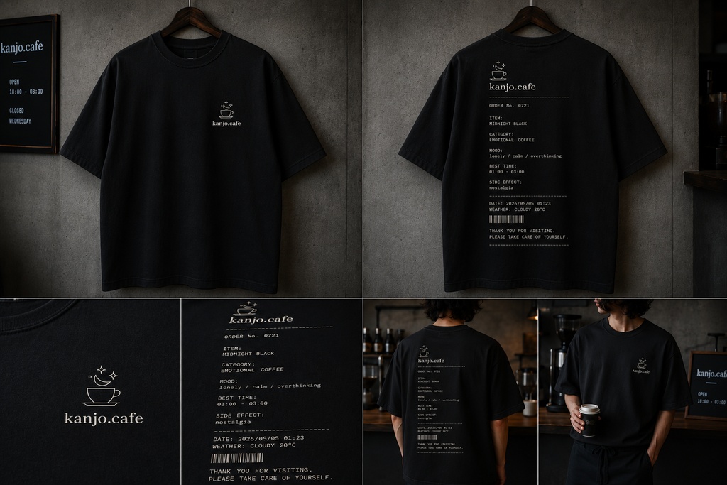 感情カフェ　スタッフTシャツ（Black）