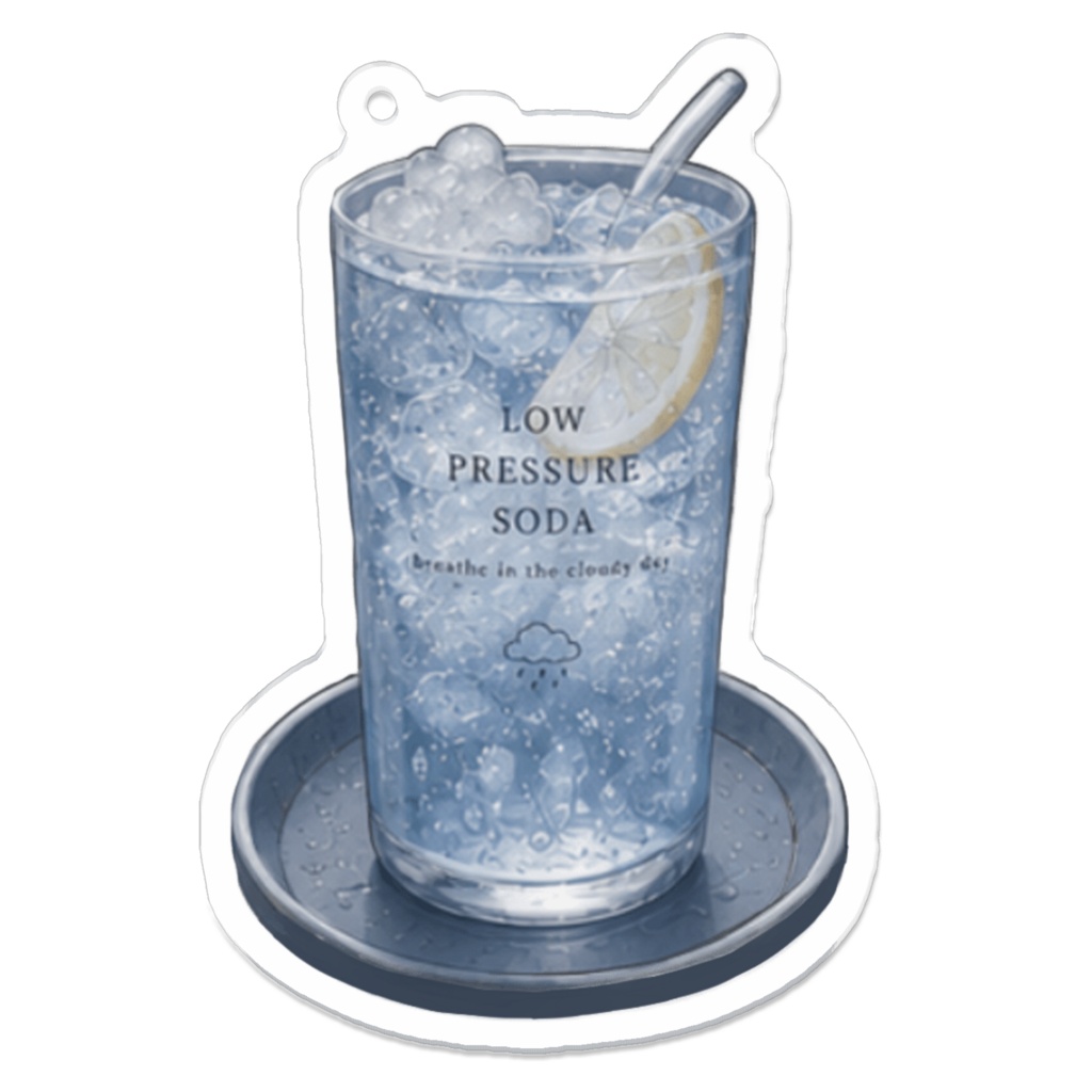 感情カフェ ドリンクアクリルキーホルダー「低気圧ソーダ」