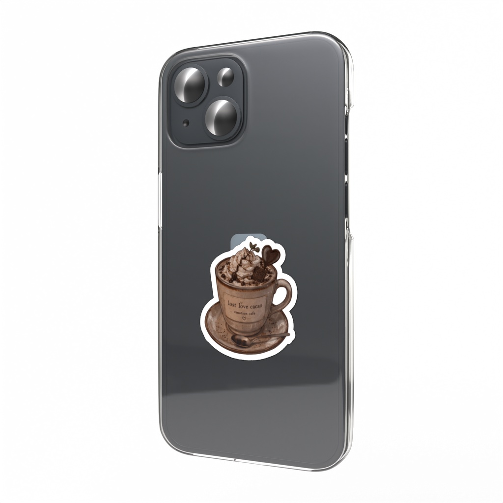 感情カフェ ドリンクスマホステッカー「救済カカオ」
