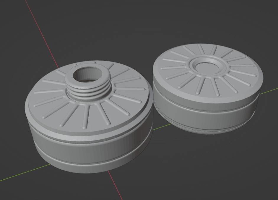 【期間限定半額】Metro Exodus Gasmask Filter 40mm 3Dmodel STL cosplay