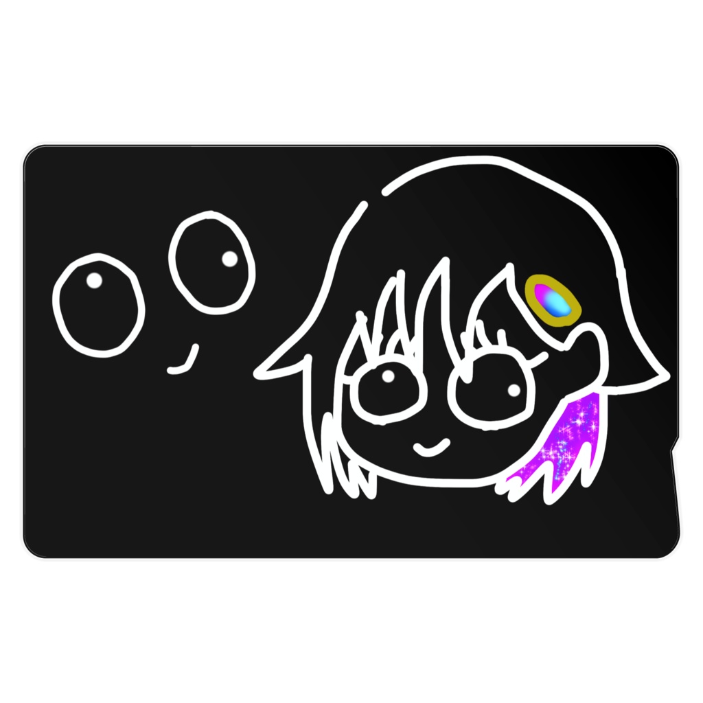 めめとなゆICカードステッカーブラック