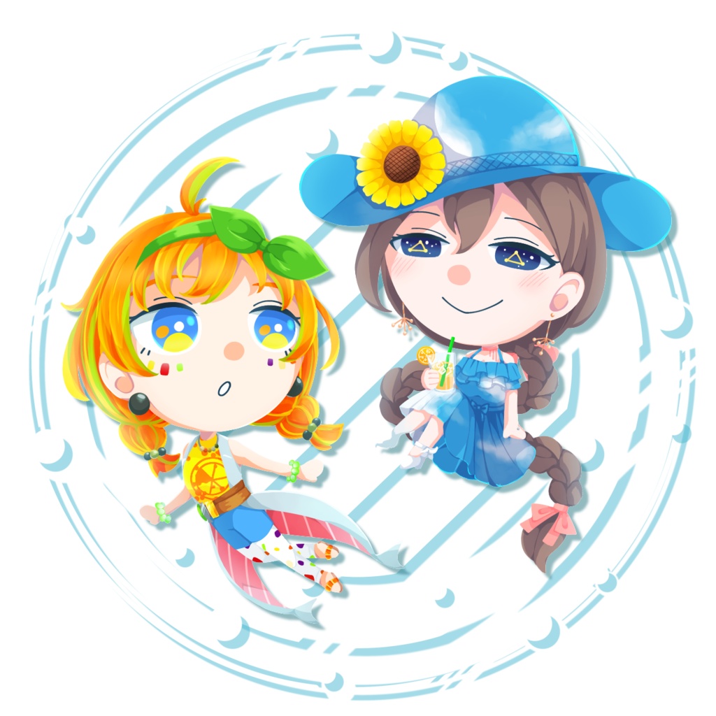水面アクリルキーホルダー(シチリア＆夏)