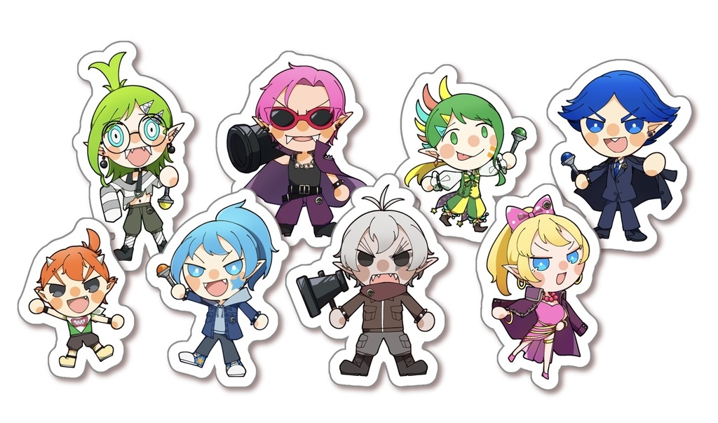 クッパ七人衆+Jr.擬人化ステッカーセット