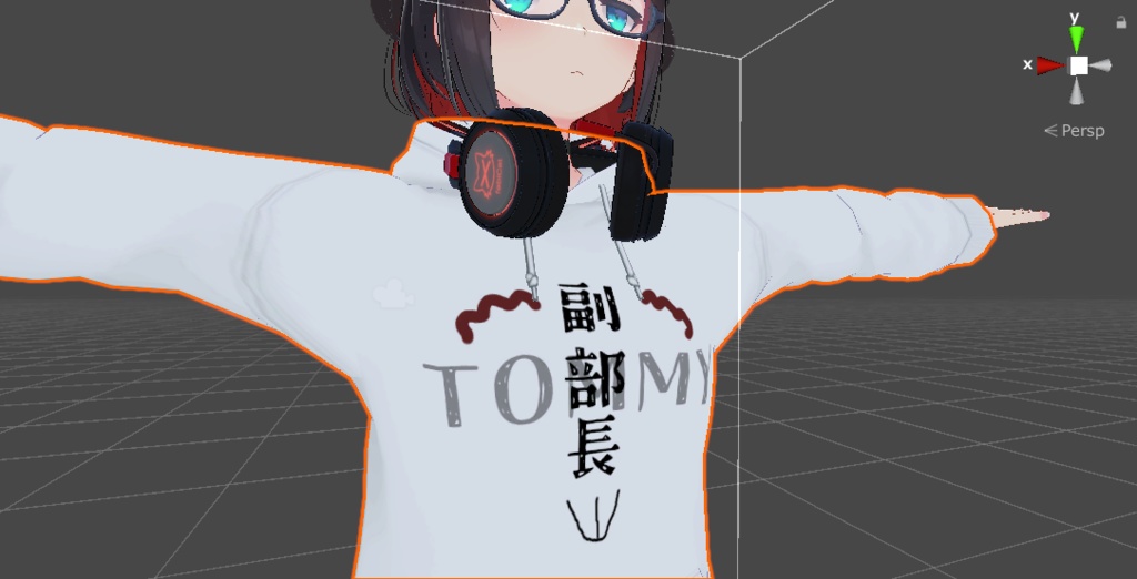 FREE［VRoidパーカー用テクスチャ］TOMMY副部長