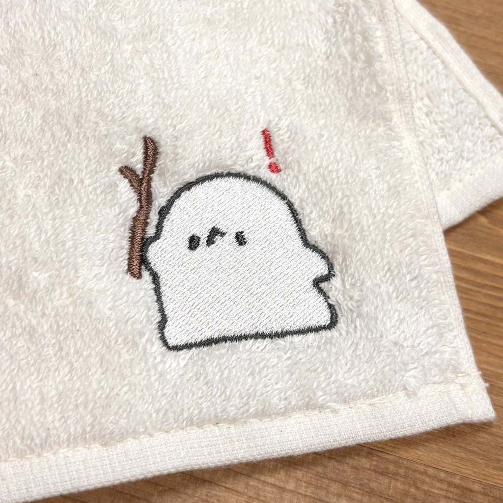 【DF61新作】とりらしき刺繍入りタオルハンカチ