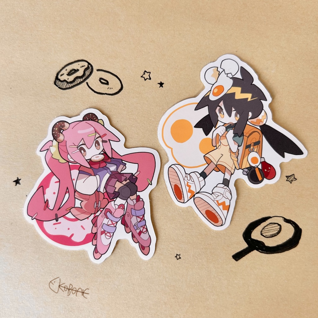 たべものガールズ ダイカットステッカーセット