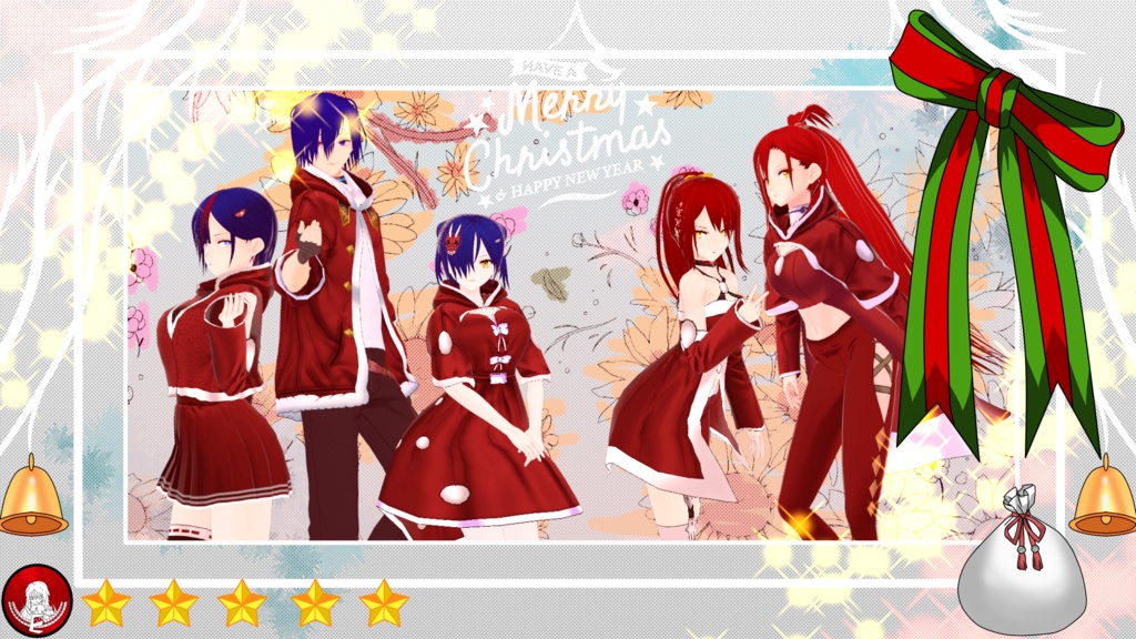 3 Christmas outfits with free access