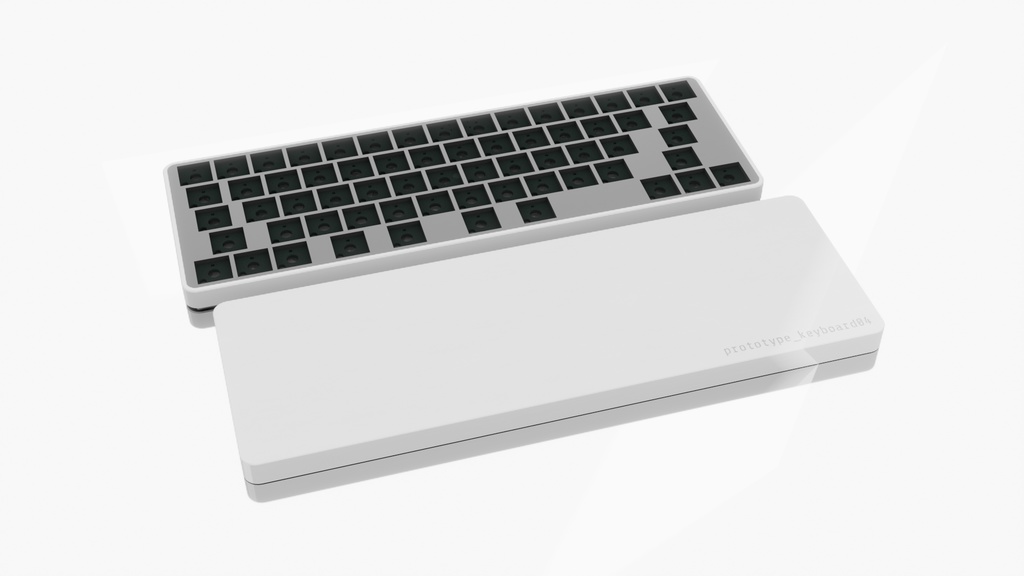 プロトタイプキーボード low64 16mm White