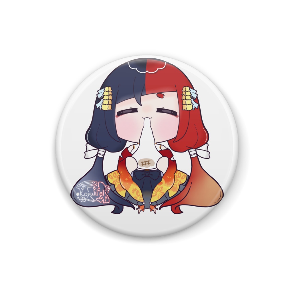 缶バッチ もぐもぐえるちゃんA