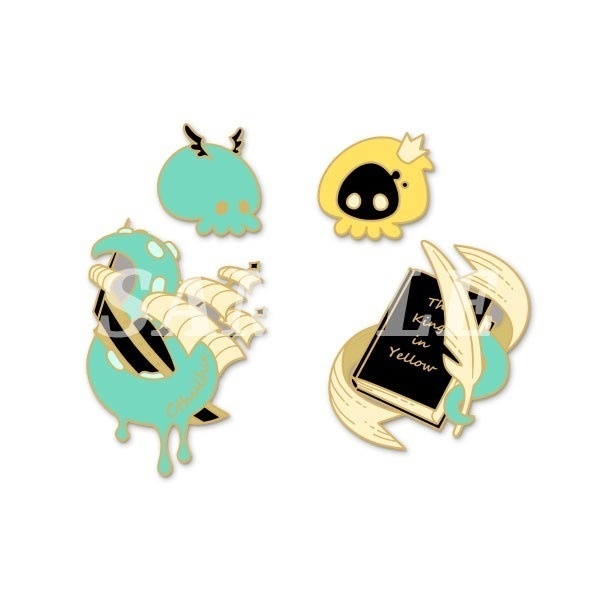 【风水宿敵】 夜光金属エナメルピン