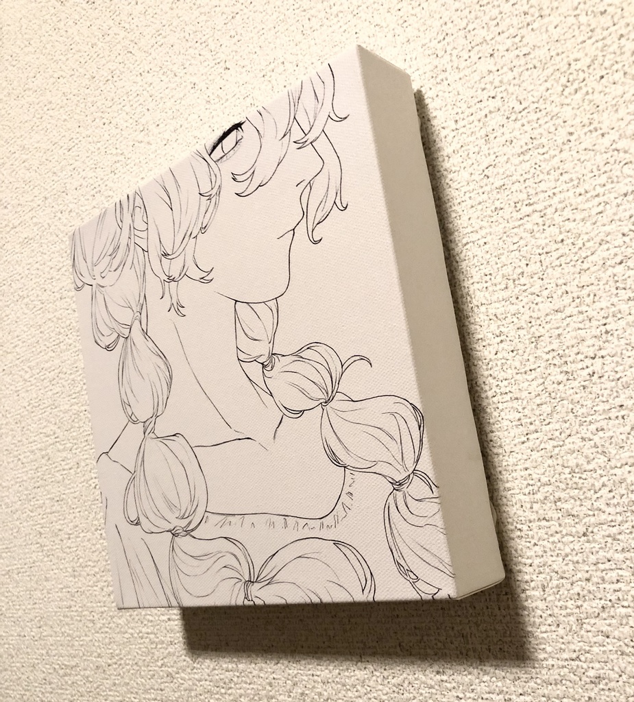 キャンバスプリント.ひつじ線画