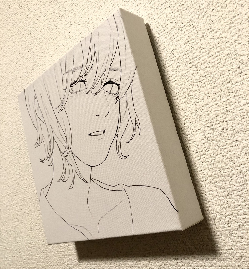 キャンバスプリント.とり線画