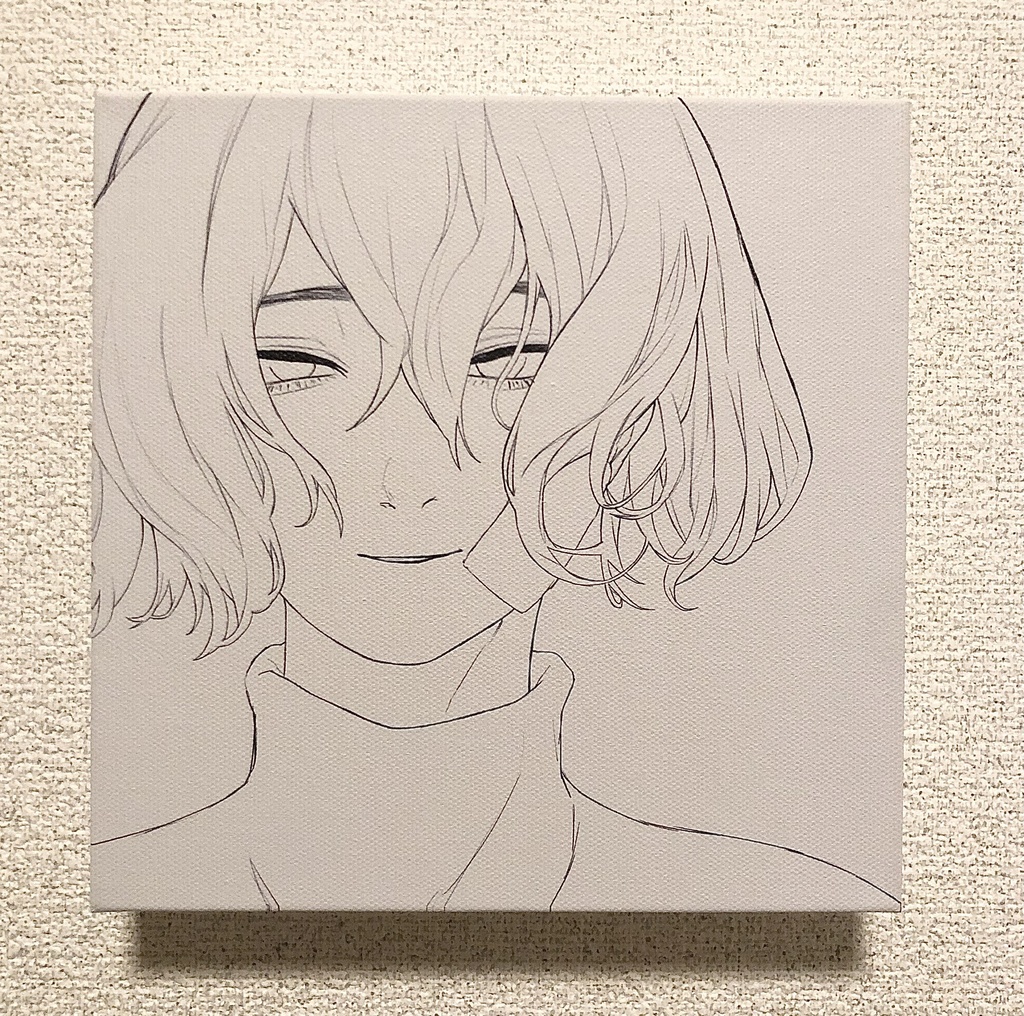 キャンバスプリント.へび線画