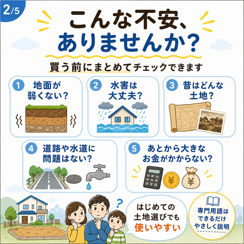その土地、本当に買って大丈夫?|土地購入前チェックシート【92項目・3候補比較】