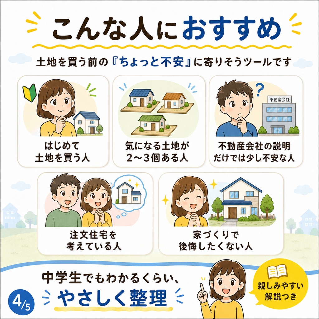 その土地、本当に買って大丈夫?|土地購入前チェックシート【92項目・3候補比較】