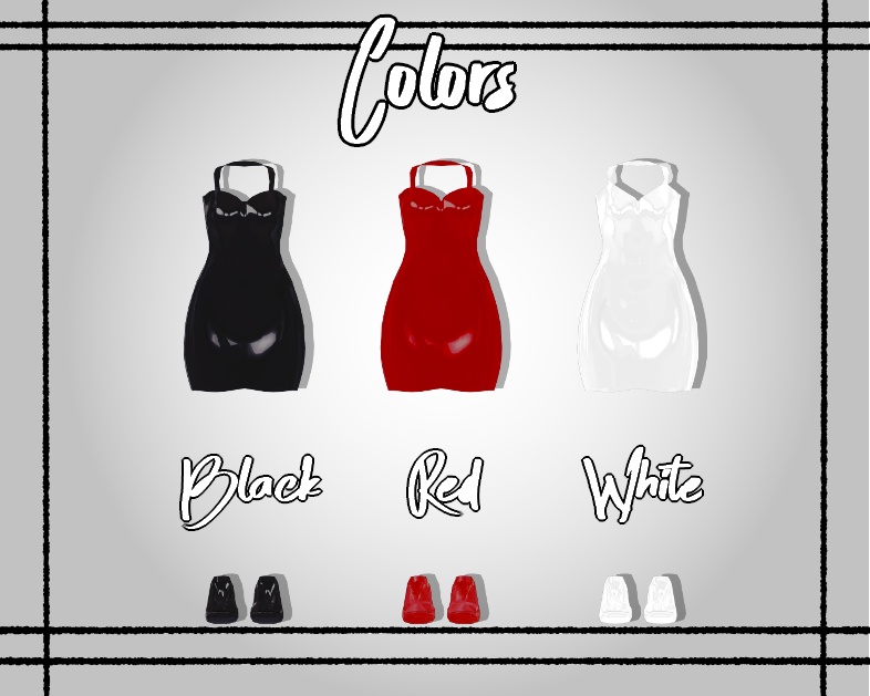 「萌 」Latex Dress + Heels