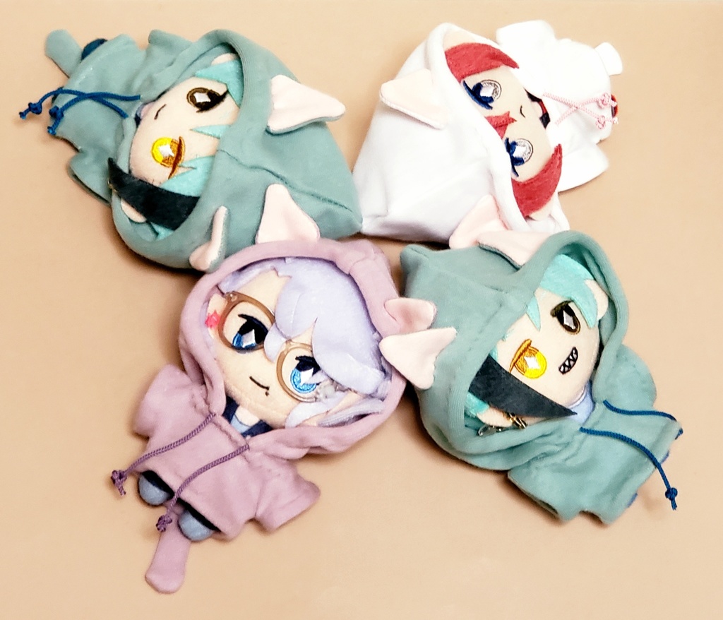 ねこ耳パーカー【10cmぬい服】