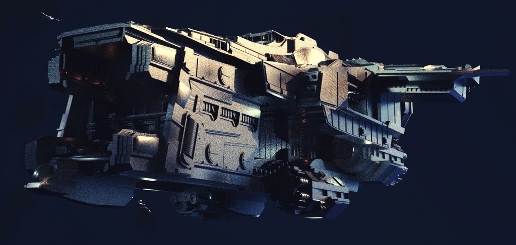 【3Dモデル】巨大宇宙船