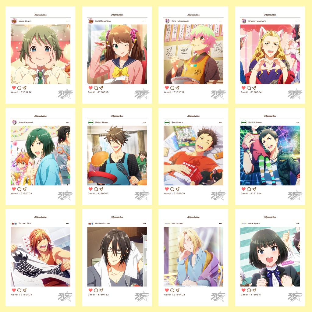 【SideM 46キャラ】ステッカーにもなる!SNS風チェーンストラップ!