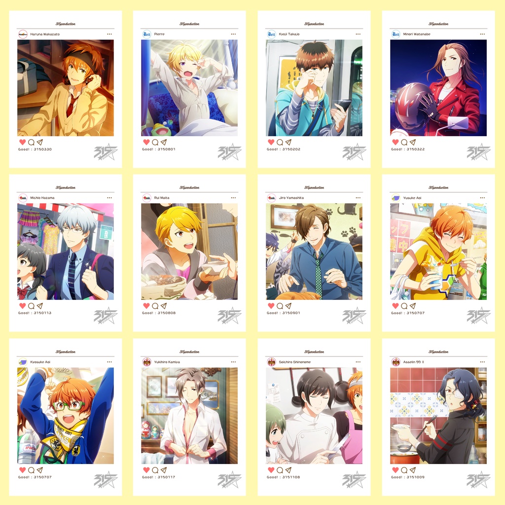 【SideM 46キャラ】ステッカーにもなる!SNS風チェーンストラップ!