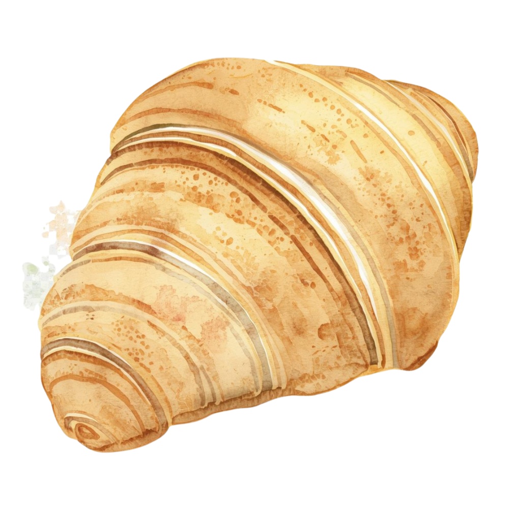 水彩カフェクリップアートセット(アンティークベージュ)|PNG透明背景