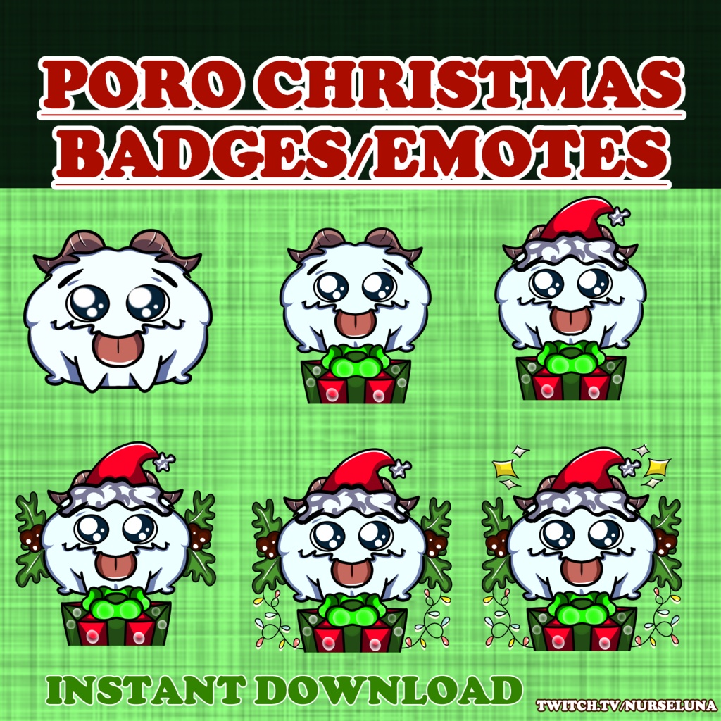 Poro Christmas Twitch Sub badges
