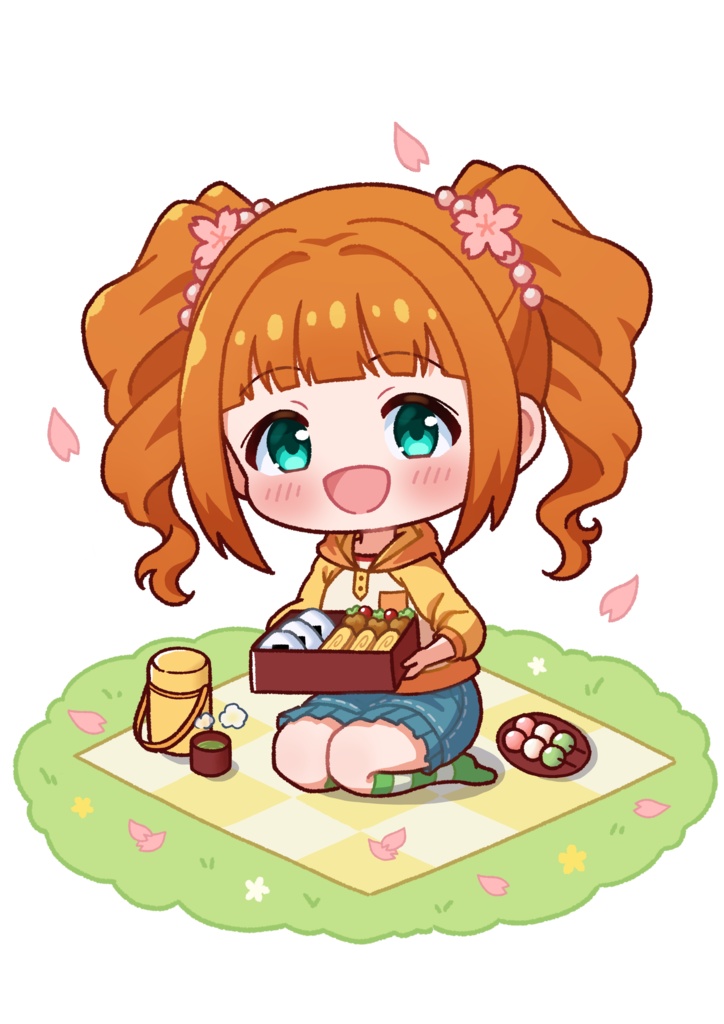 高槻やよい花見風アクリルキーリング