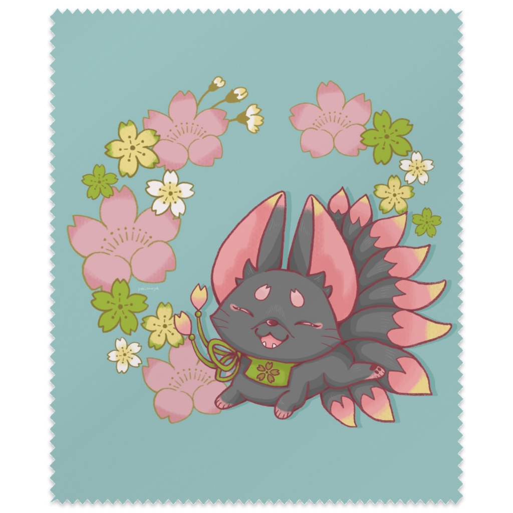 黒桜九尾メガネ拭き