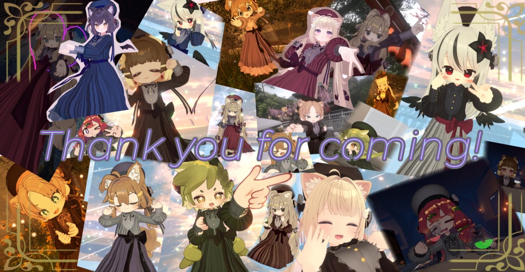 【9アバター対応】レトロで瀟洒なストライプロングワンピース