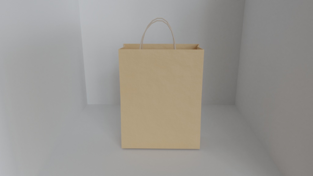 【3Dモデル】シンプルな紙袋