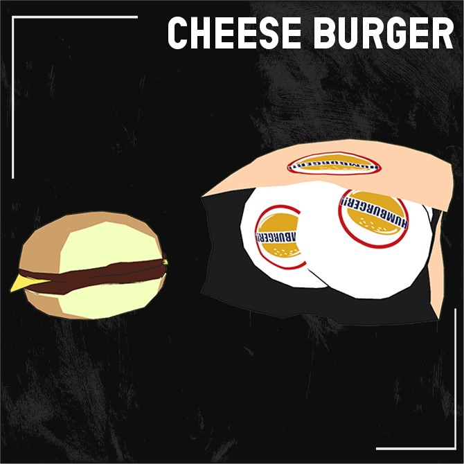 【VRChat想定・MA対応】食べれるチーズバーガー