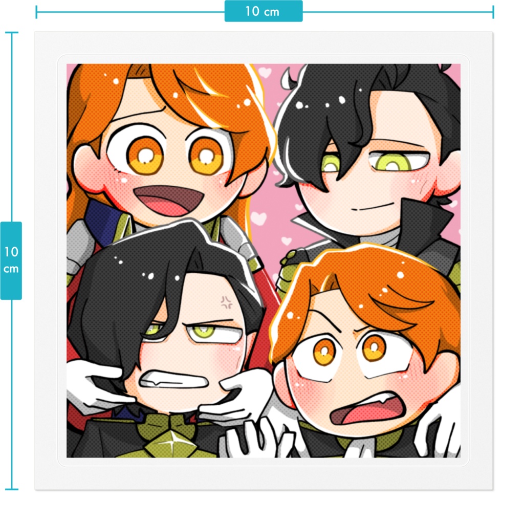 なんかこう5年前と5年後をギュッとしたステッカー