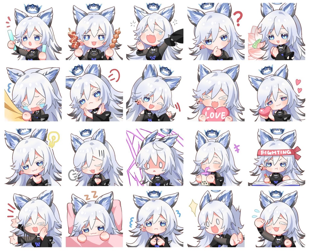 live2d汎用ボディ【白狼ちゃん】