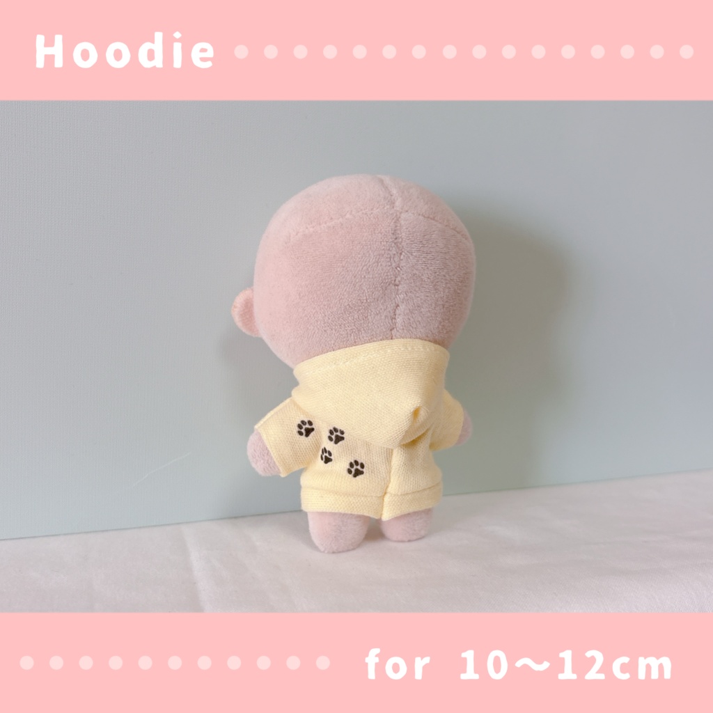 肉球パーカー(10〜12cmぬいぐるみサイズ)