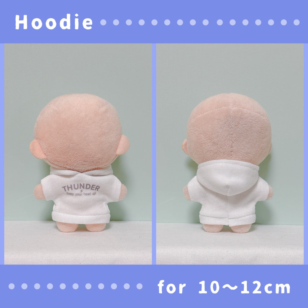 THUNDERパーカー(10〜12cmぬいぐるみサイズ)