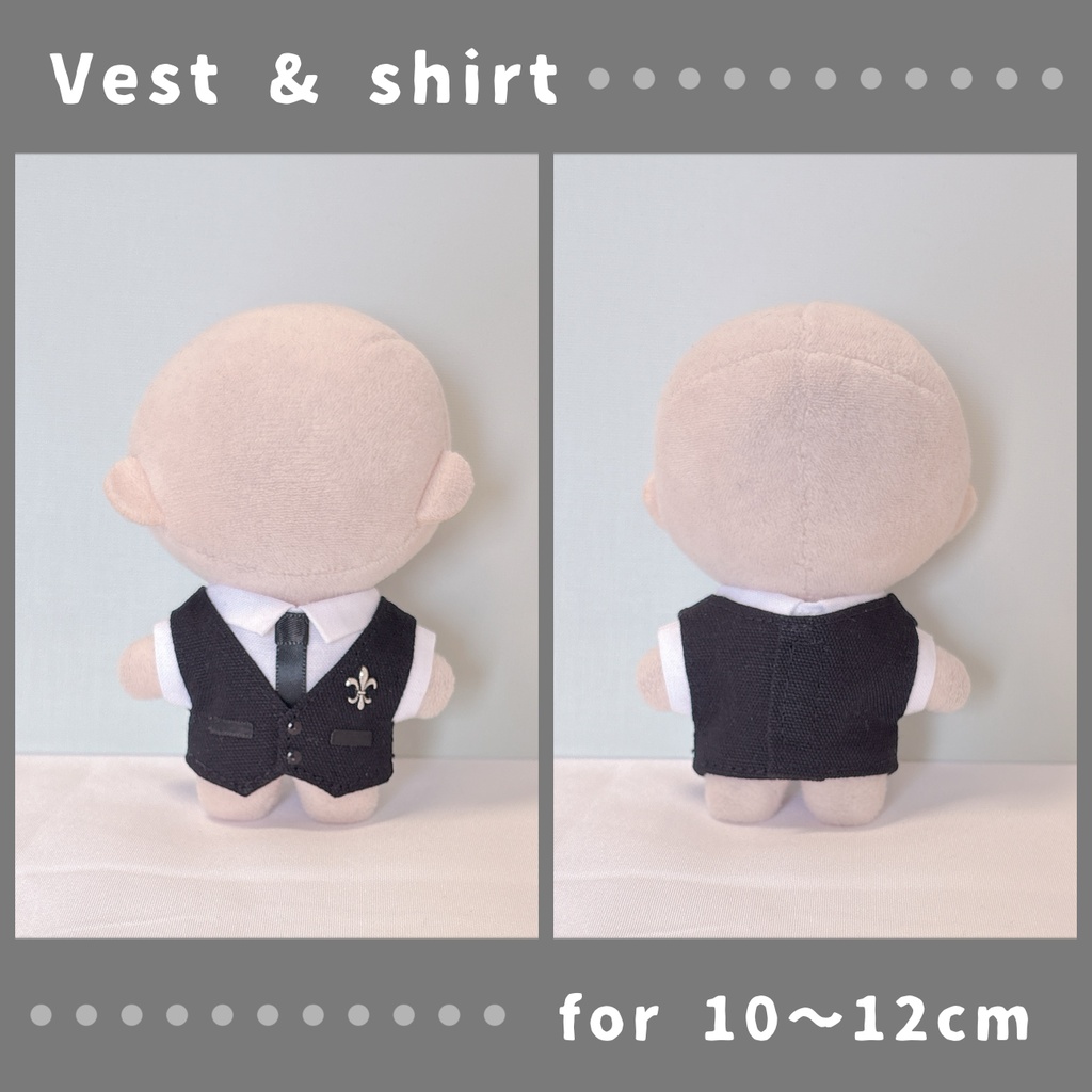 ベスト&シャツ(10〜12cmぬいぐるみサイズ)