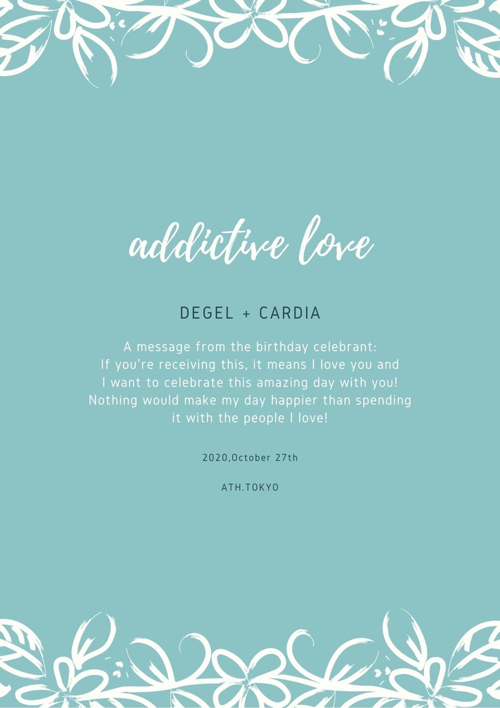 addictive love(2020年蠍座カルディア生誕祭)