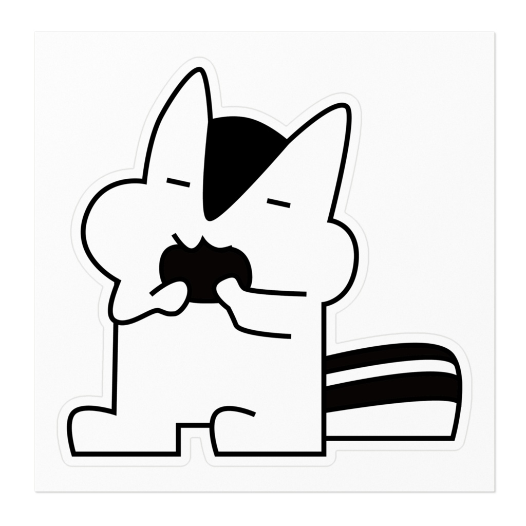 ステッカー-あらぶりのりす/Little little