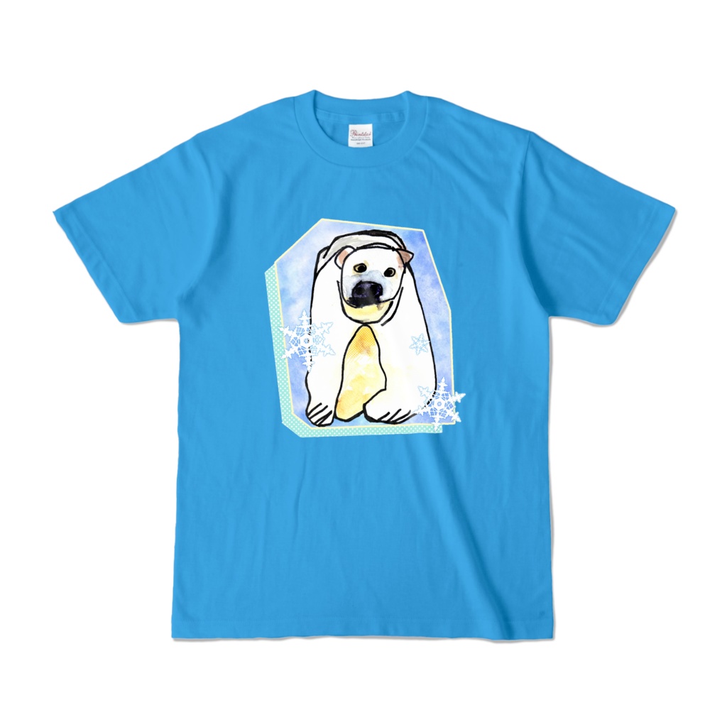 白くまTシャツ-ターコイズ