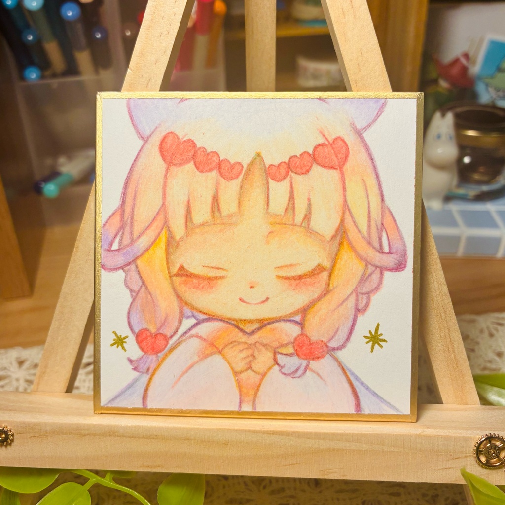 色鉛筆原画 豆色紙「ぬくもり」