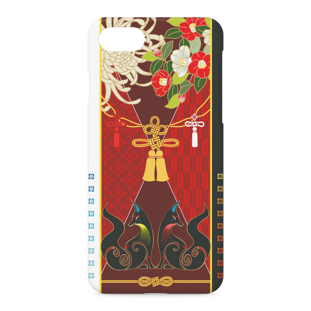 黒いお狐様のiPhoneケース