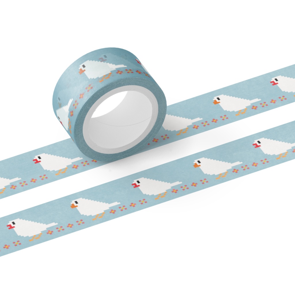 マスキングテープ(キンカチョウ・ホワイト)