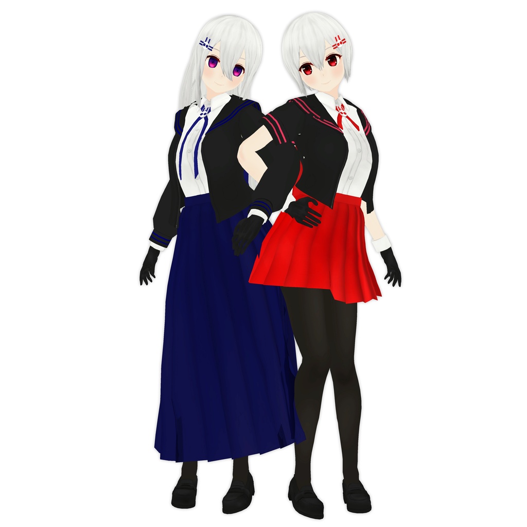 オリジナル3Dモデル「孤兎月つくも&孤兎月ゆの」