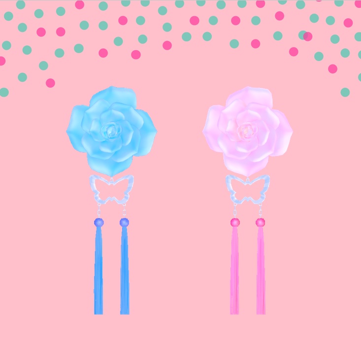 バラの髪飾り 【ダイナミックボーン設定済み】