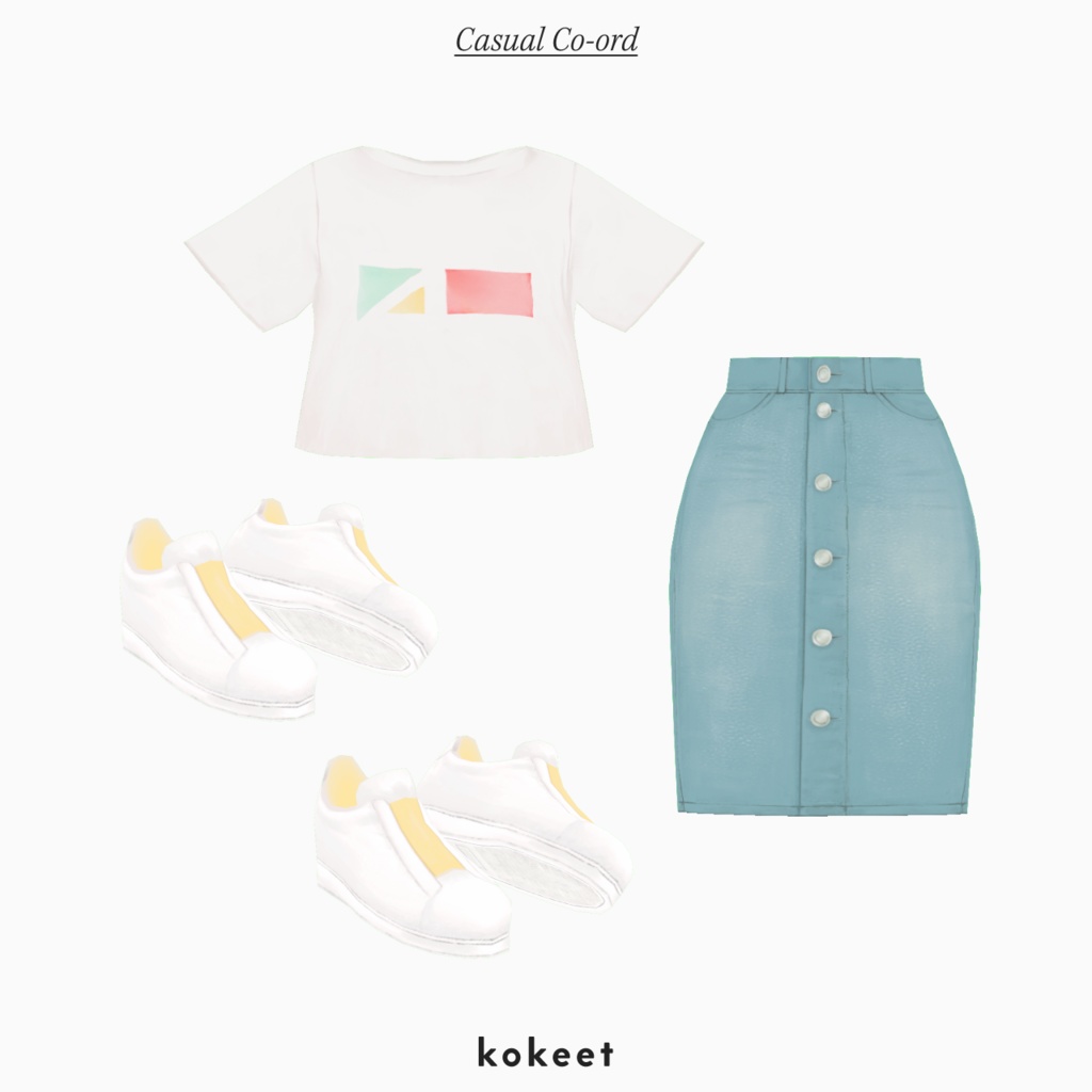 無料 | Casual Co-ord #VRoid #kokeet