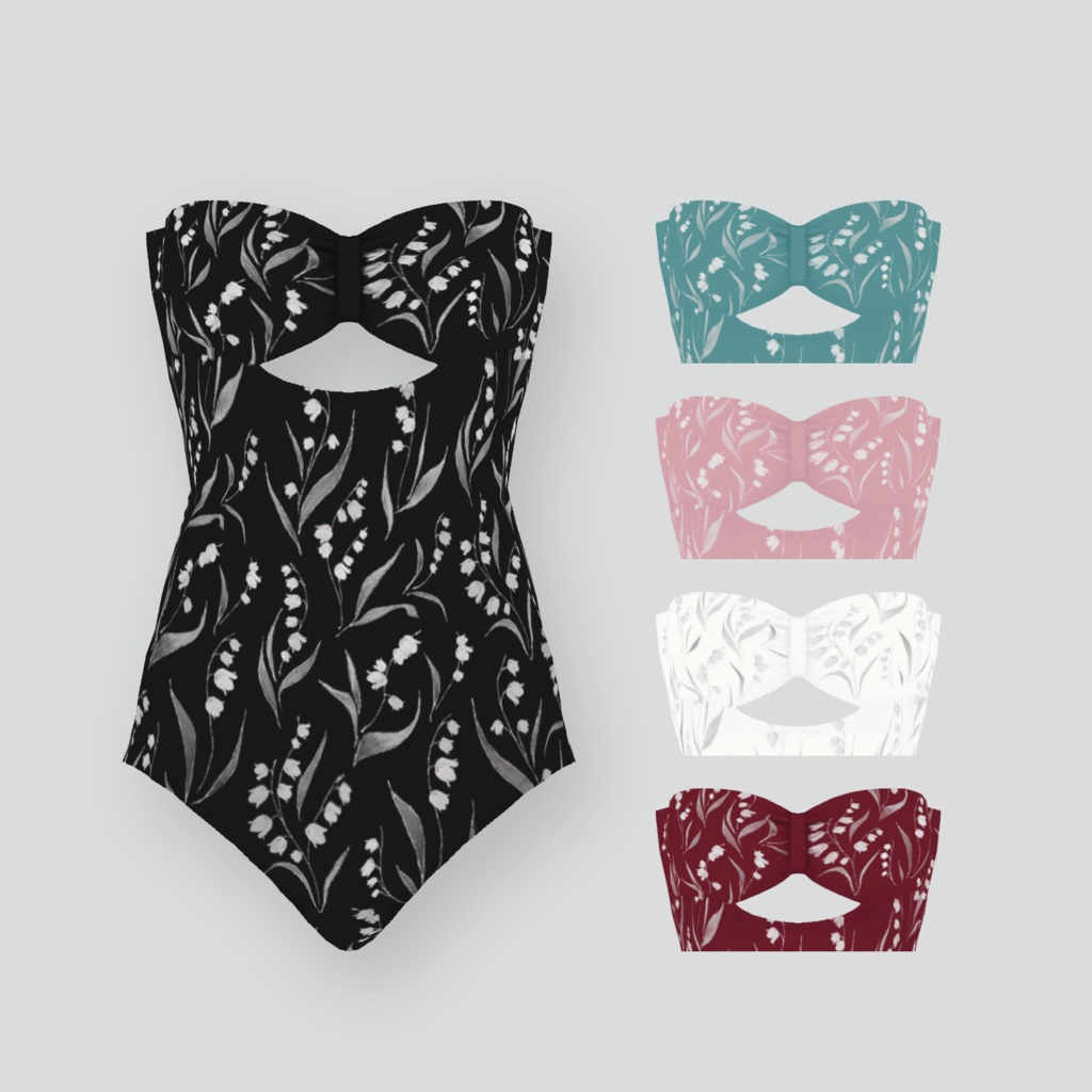 Lily of the Valley Swimwear #VRoid #kokeet