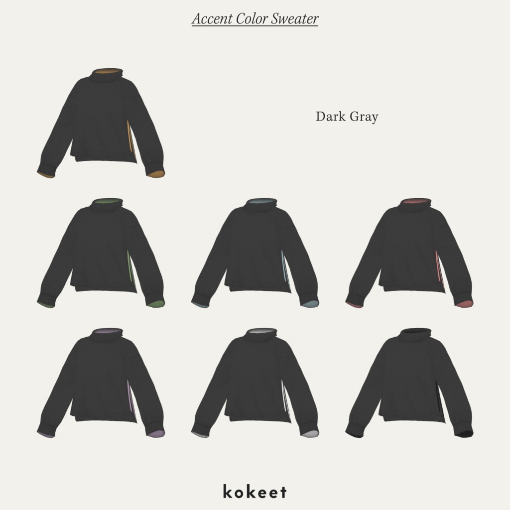 Accent Color Sweater #VRoid #kokeet