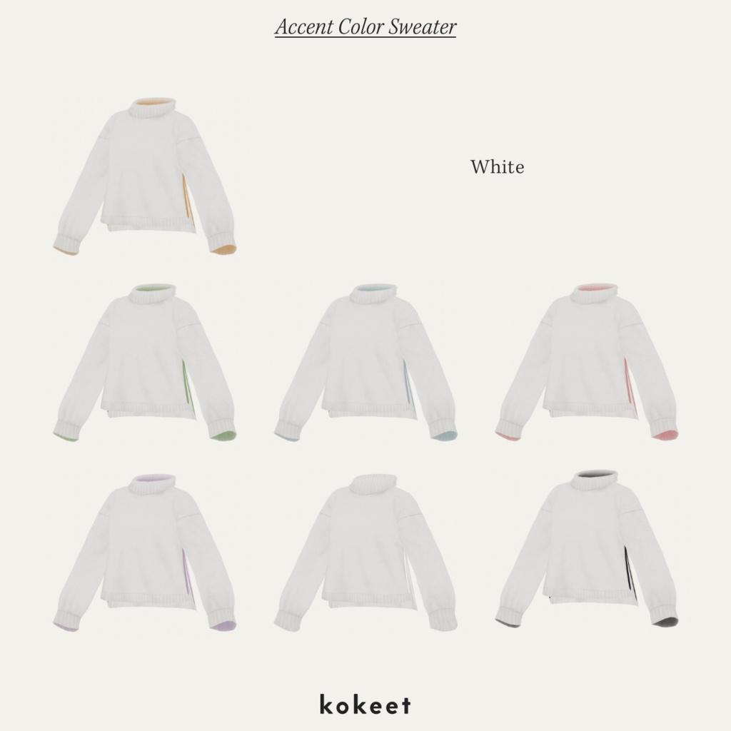 Accent Color Sweater #VRoid #kokeet