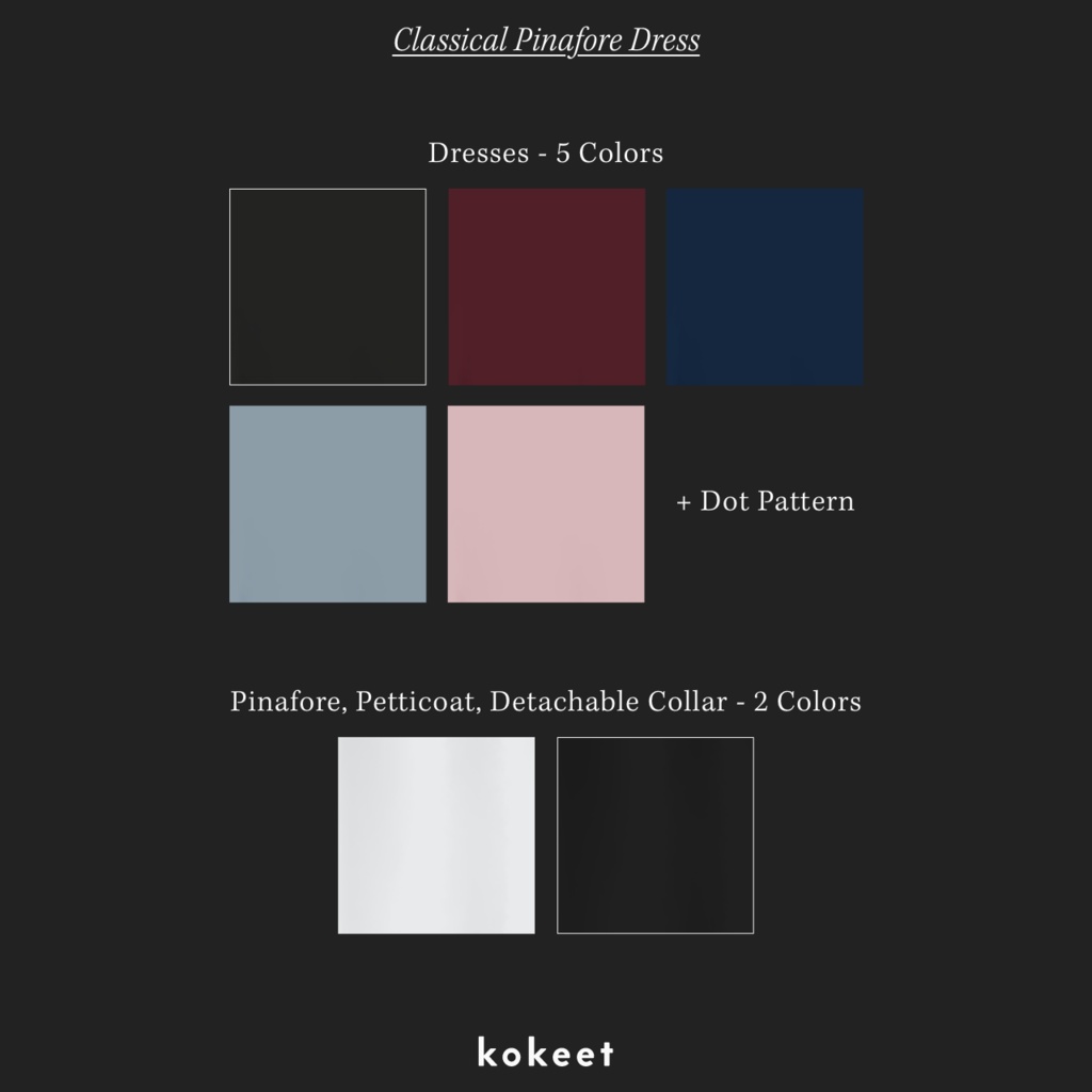 Classical Pinafore Dress クラシカルピナフォアドレス #VRoid